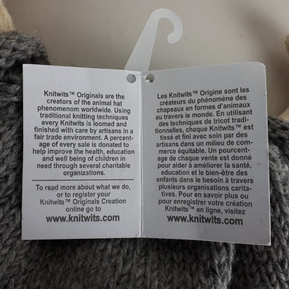 DeLux Knitwits Grey Viking Pilot Knit Hat - Picture 12 of 12